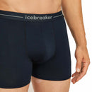 Icebreaker Men's Merino 150 Anatomica Boxers logo waistband detail, Midnight