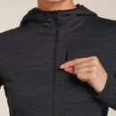 Icebreaker Women's Merino 200 Realfleece™ Descender Hoodie zip details