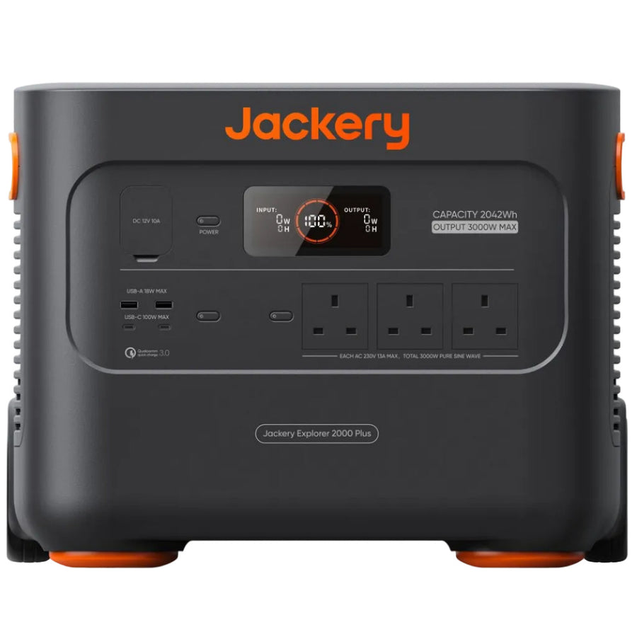 Jackery Explorer 2000 Plus power station on a white background