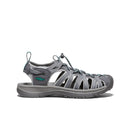 Keen Women's Whisper Sandal - Medium Grey/Peacock Green  