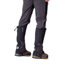 Rab Latok GORE-TEX Gaiter worn over boot, side profile, Black