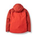 The Rab Mens Latok Mountain GORE-TEX Pro Jacket is shown from the back, featuring two shades of red fabric and long sleeves.