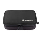 A rectangular black Leatherman zippered carrying case, with the Leatherman logo in white on top, designed to store your Tool Maintenance Kit.