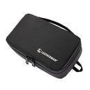 A black rectangular zippered pouch with a handle and the Leatherman logo in white on the front, ideal for organizing your Leatherman Tool Maintenance Kit or any essential cleaning kit.