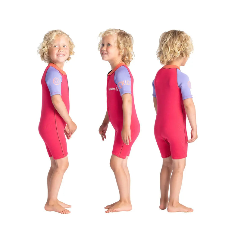 C-Skins Baby C-KID Shortie Wetsuit - Coral/Lilac- Great Outdoors Ireland