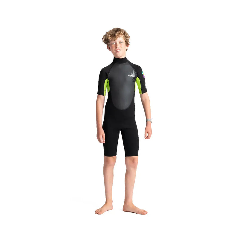 C-Skins Element 3:2 Junior Shortie - Black/Lime- Great Outdoors Ireland