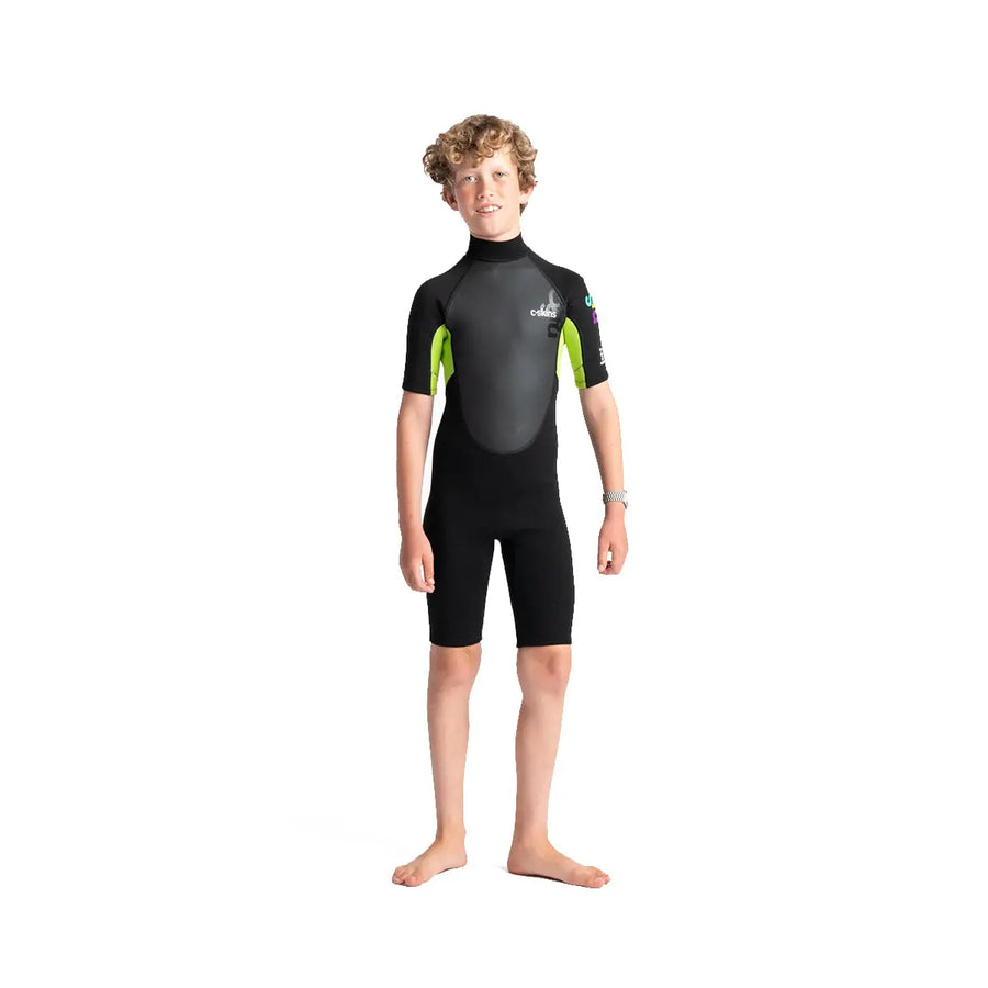 C-Skins Element 3:2 Junior Shortie - Black/Lime- Great Outdoors Ireland