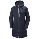 Womens Helly Hansen Long Belfast Jacket - Navy front view