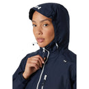 Helly Hansen Long Belfast Jacket - Navy hood details