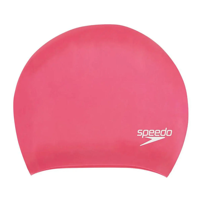 Long Hair Silicone Swim Cap - Pink