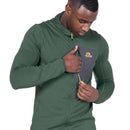 Lumiko Hooded Jacket chest pocket, Fern Ombre