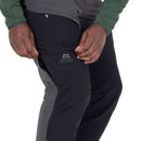Men's Ibex Alpine Pant knee articulation detail, Anvil Grey/Black