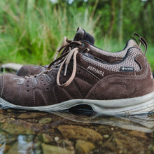 Meindl Rapide Suede Hiking Shoes on water & rock
