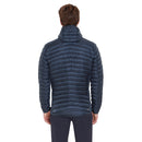 Rab Men's Cirrus Flex Insulated Hooded Jacket back view, Tempest Blue
