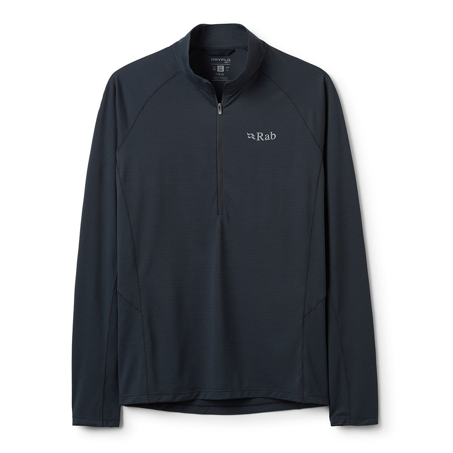 Men's Sonic LS Zip Top , front view, Beluga