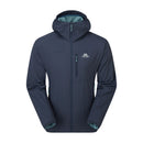 Men's Aerotherm Hooded Jacket front view, navy blue