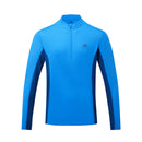 Men's Ignis LS Zip Tee front view, blue/navy