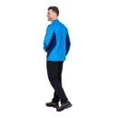 Men's Ignis LS Zip Tee back view, blue/navy