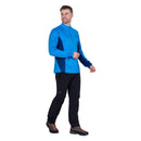Men's Ignis LS Zip Tee three-quarter front view, blue