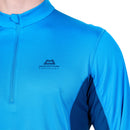 Men's Ignis LS Zip Tee zip collar detail, blue