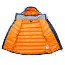 Men's Lightline Down Jacket open, orange inner lining