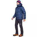 Men's Lightline Down Jacket side profile, navy blue