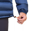Men's Lightline Down Jacket inner lining and zip detail
