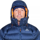 Men's Lightline Down Jacket three-quarter view with hood
