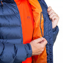 Men's Lightline Down Jacket inner lining and zip detail