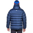 Men's Lightline Down Jacket back view, navy blue