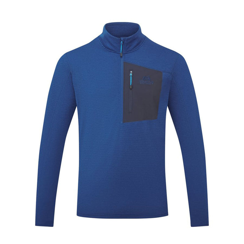 Mountain Equipment Men's Lumiko Zip T Fleece in Admiral Blue