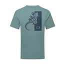 Men’s Podus Tee green back view with logo