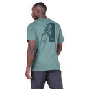 Model wearing Men’s Podus Tee green back view