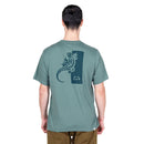 Model wearing Men’s Podus Tee green back view