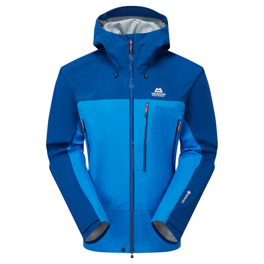 Men's Makalu GORE-TEX Jacket full length front, Admiral/Atlantic
