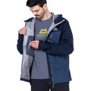 Men's Makalu GORE-TEX Jacket chest pocket zip detail, Dusk/Cosmos