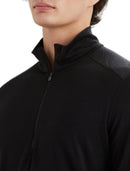 Icebreaker Merino 200 Oasis Long Sleeve Half Zip - Black- Great Outdoors Ireland