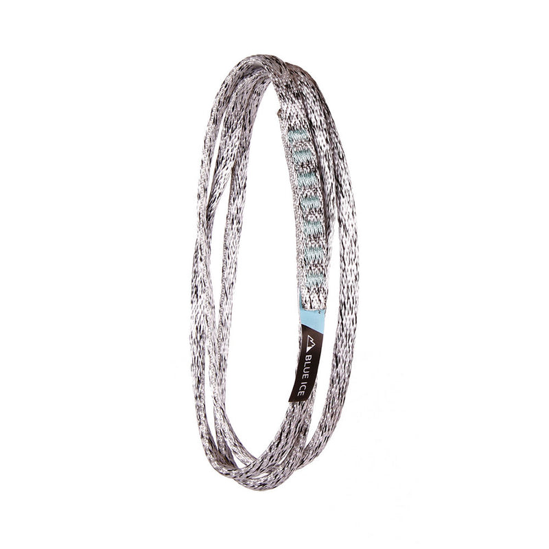 Textured sling with a brand label on a white background