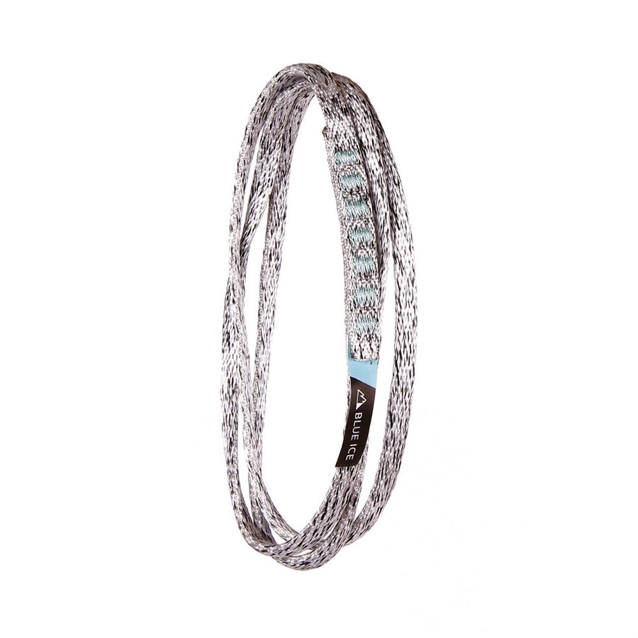 Textured sling with a brand label on a white background