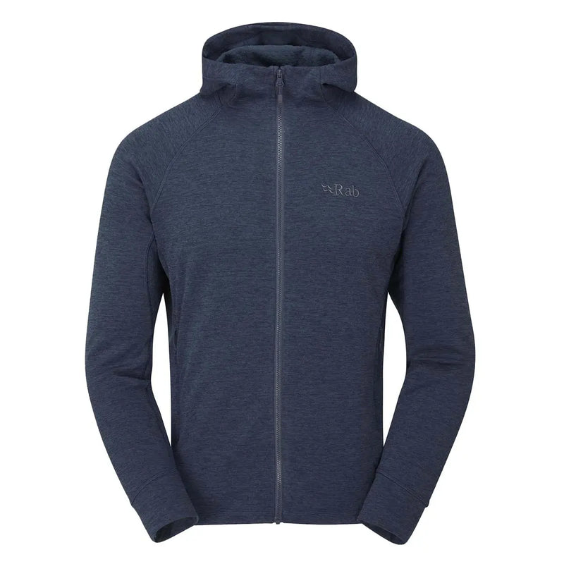 Rab Men's Nexus Hoody front flat lay, Deep Ink