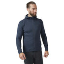 Rab Men's Nexus Hoody three-quarter front view, Deep Ink