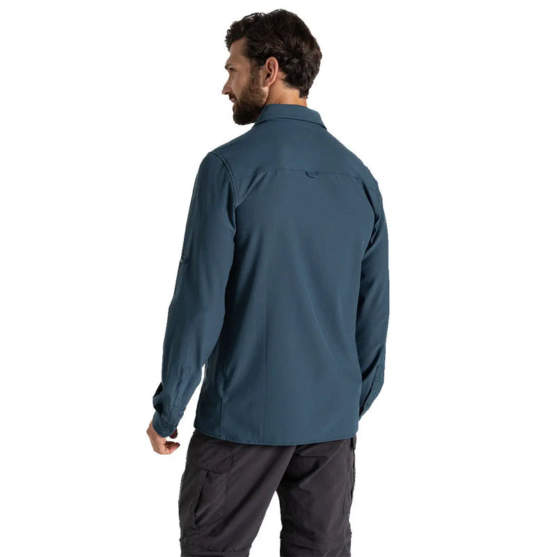 Craghoppers NosiLife Pro Long Sleeved Shirt V - Blue Stone- Great Outdoors Ireland