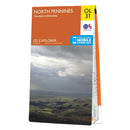 Ordnance Survey U.K. OSGB Laminated Explorer Map - Sheet 31/Pennines- Great Outdoors Ireland