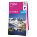 Ordnance Survey U.K. OSGB Landranger 1:50K Map 115 - Snowdon- Great Outdoors Ireland