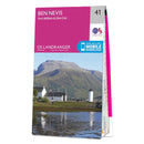 Ordnance Survey U.K. OSGB Landranger 1:50K Map 41 - Ben Nevis- Great Outdoors Ireland