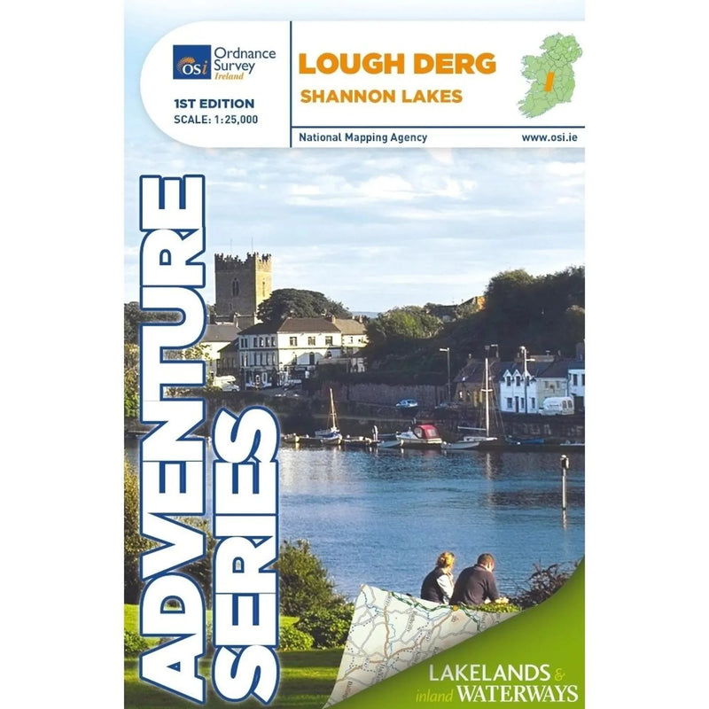 Ordnance Survey Ireland OSI Adventure Series 1:25K Laminated Map - Lough Derg- Great Outdoors Ireland