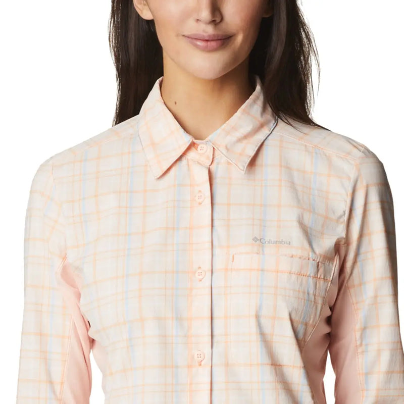 Claudia Ridge™ Long Sleeve Shirt - Peach/Open Field Plaid