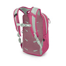 Osprey Kids' Daylite Jr. Backpack back view, Hotspot Pink/Frosty Mint