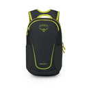 Osprey Kids' Daylite Jr. Backpack front view, Black/Lemongrass  