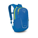 Osprey Kids' Daylite Jr. Backpack side profile, Alpine Blue/Blue Flame  
